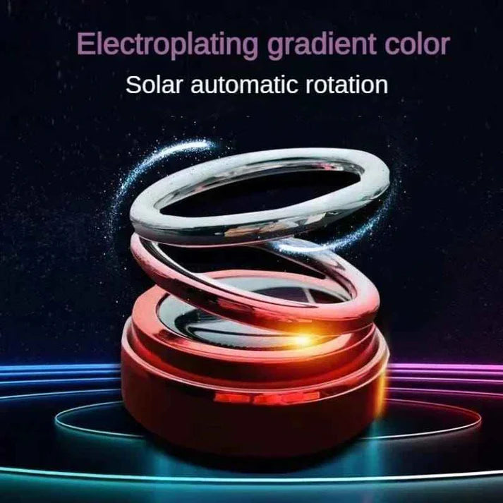 Double Ring Solar Car Perfume Diffuser β Luxury Solar-Powered Car Air Freshener & Odor Eliminator