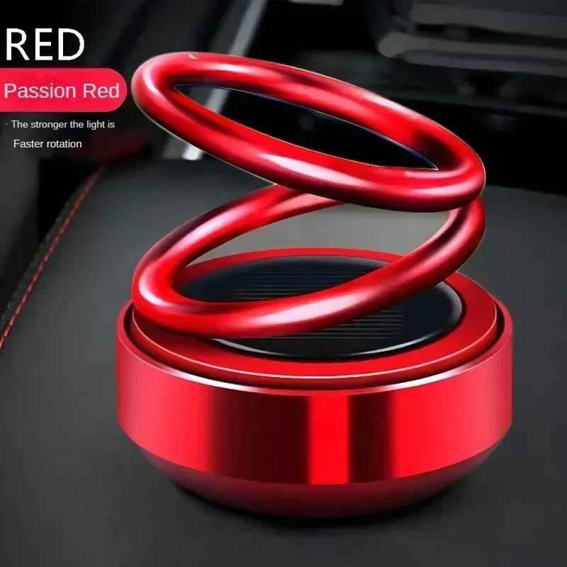 Double Ring Solar Car Perfume Diffuser – Luxury Solar-Powered Car Air Freshener & Odor Eliminator